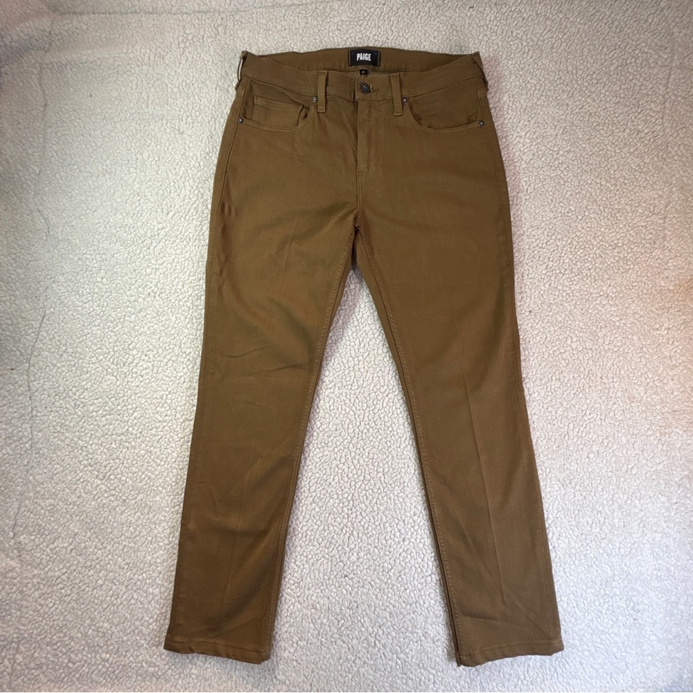 Paige Lennox Jeans 32 Laurel Tan Men’s Stretch Denim Pants